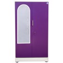 Akshaya 2 Door Steel Wardrobe 42" Purple With Dressing Mirror