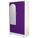 Akshaya 2 Door Steel Wardrobe 42" Purple With Dressing Mirror