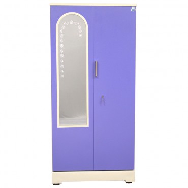 Swarna 2 Door Steel Cupboard 36" Blue With Dressing Mirror