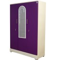Vajra 3 Door Steel Wardrobe 54" Purple With Dressing Mirror