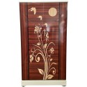Akshaya Digital Cupboard - Redwood Stripes with Teakwood Flowers and Birds