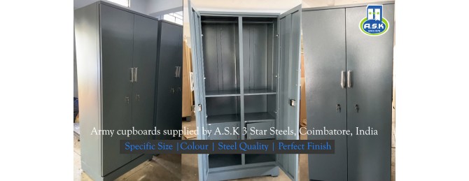 Cupboards to School of our Indian Navy in Cochin, supplied by ASK 3 Star Steels