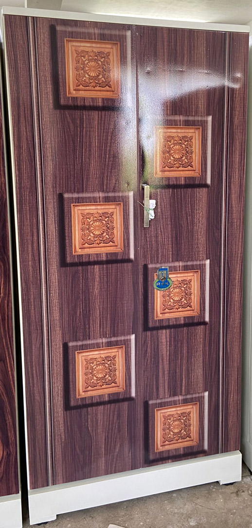 digital uv printed steel bero cupboard walnut wooden squares